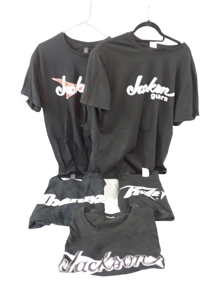 Guitar T-Shirts - Sizes L - Jackson, Ibanez, Peavey: Guitar T-Shirts - Sizes L - Jackson, Ibanez, Peavey All pictures are considered part of the description and should be examined carefully by bidders. Live Auctioneers is now offering Live Shipping thro