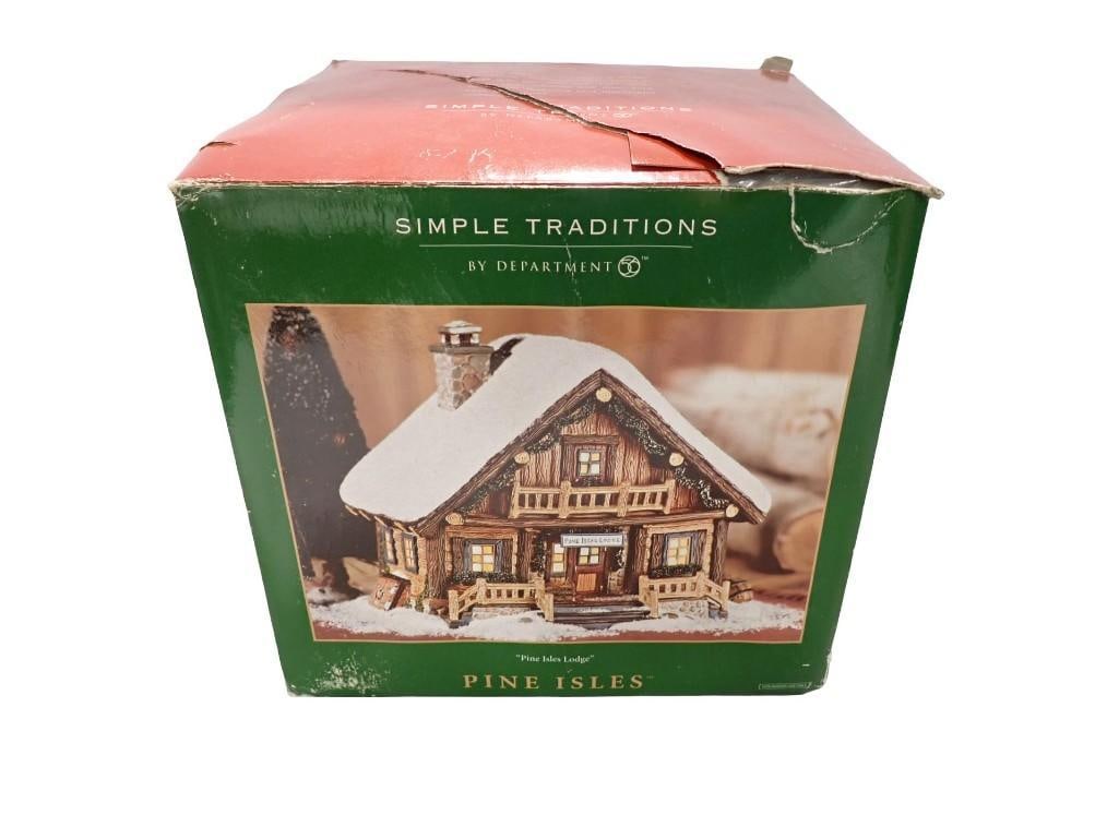 Dept 56 Pine Isles Lodge Simple Traditions in the Original Box Christmas Village Building (1 of 10)