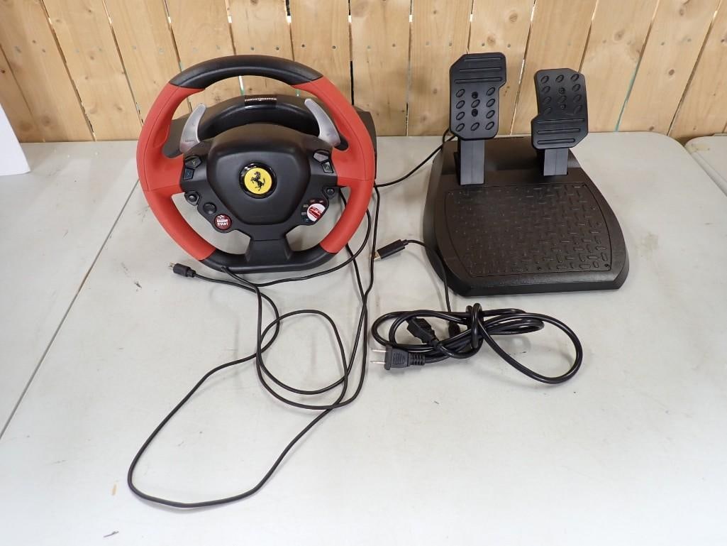 Video Game Ferrari 458 Spider Thrustmaster Game Controller and Pedals: Video Game Ferrari 458 Spider Thrustmaster Game Controller and Pedals All pictures are considered part of the description and should be examined carefully by bidders. Live Auctioneers is now offering 