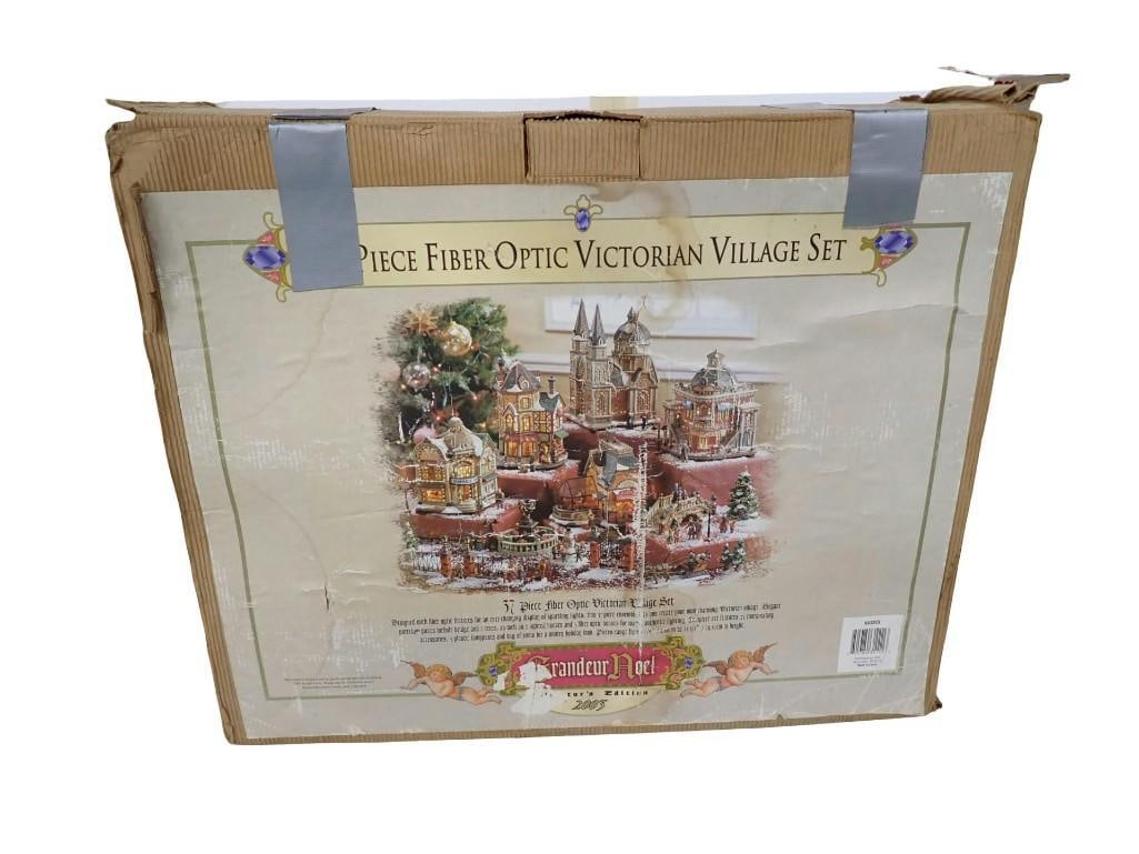 2003 Grandeur Noel Collector's Edition 37-piece fiber optic Victorian village set with Box (1 of 18)