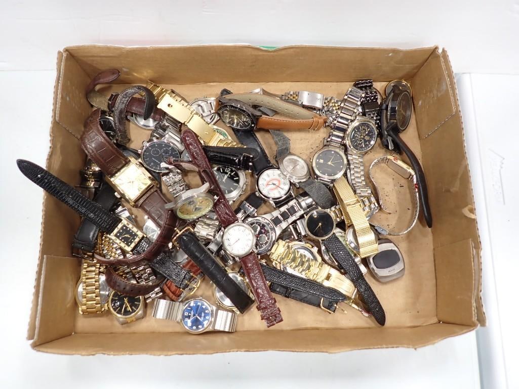 Large Lot of assorted Men's Wrist Watches - untested: Large Lot of assorted Men's Wrist Watches - untested All pictures are considered part of the description and should be examined carefully by bidders. Live Auctioneers is now offering Live Shipping