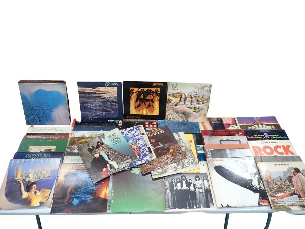 Large Lot of vinyl records including Jethro Tull, Led Zeppelin, Vanilla Fudge, Rolling Stones, (1 of 20)