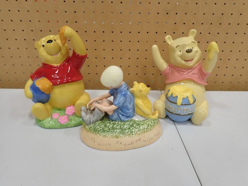 Winnie the Pooh Ceramic Piggy Bank Lot (1 of 4)