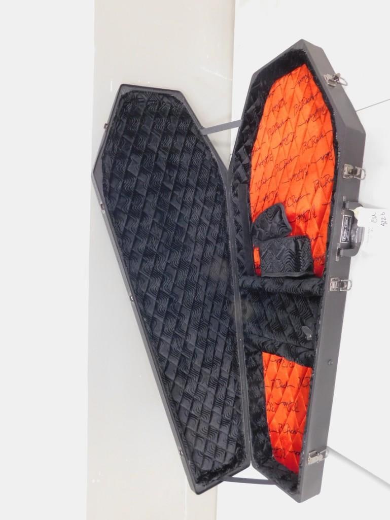 Official BC Rich Coffin Guitar Case - comes with both pillows and the keys - great shape: Official BC Rich Coffin Guitar Case - comes with both pillows and the keys - great shape All pictures are considered part of the description and should be examined carefully by bidders. Live Auctionee