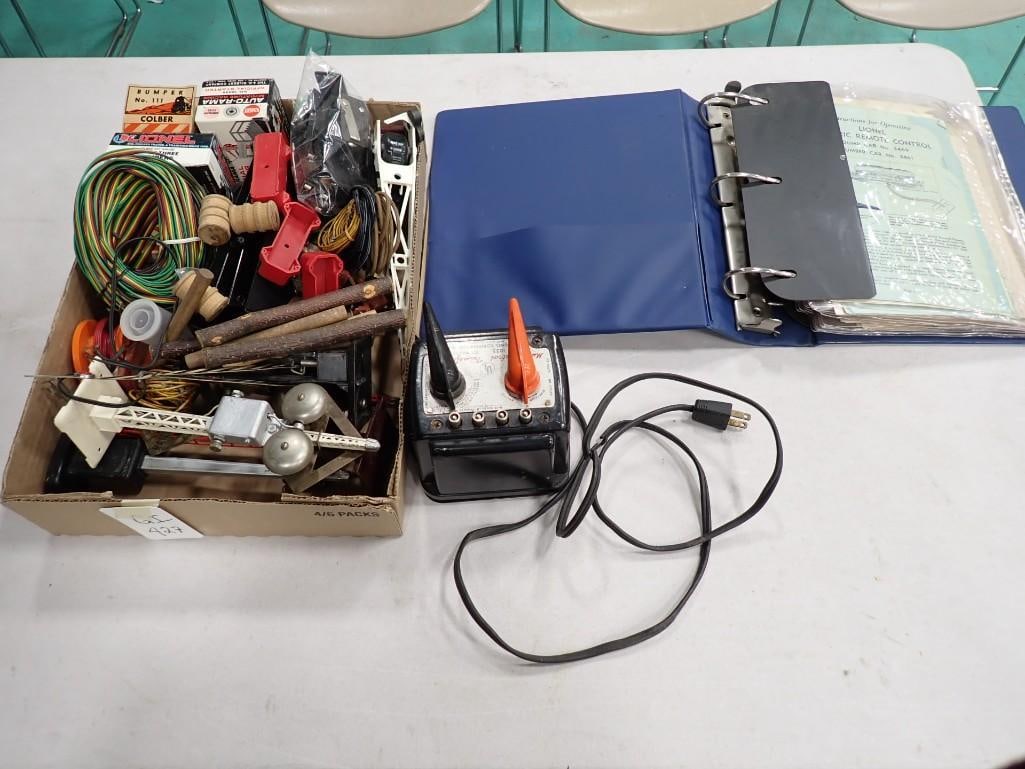 Train lot including Old Manuals, Lots of Accessories, Lionel, Transformer (needs new cord), etc. (1 of 20)