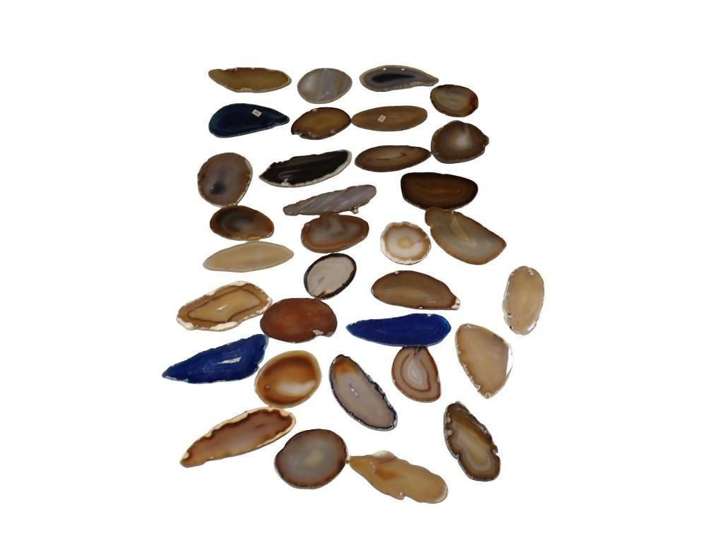 Lot of Polished Agate Crystal Rock Slices (1 of 6)