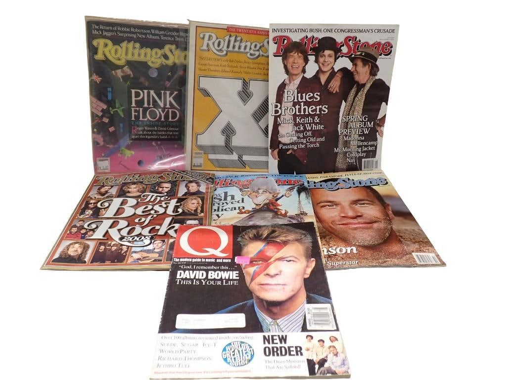 Lot of Rolling Stone Magazines featuring Pink Floyd, Rolling Stones, 20th Anniversary, etc. (1 of 7)