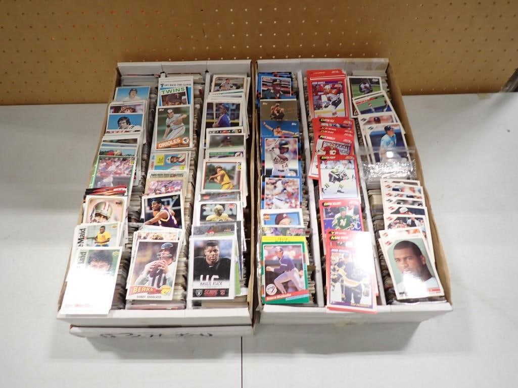 2 Flats full of Sports cards including Baseball, Hockey, Football, Basketball (1 of 6)