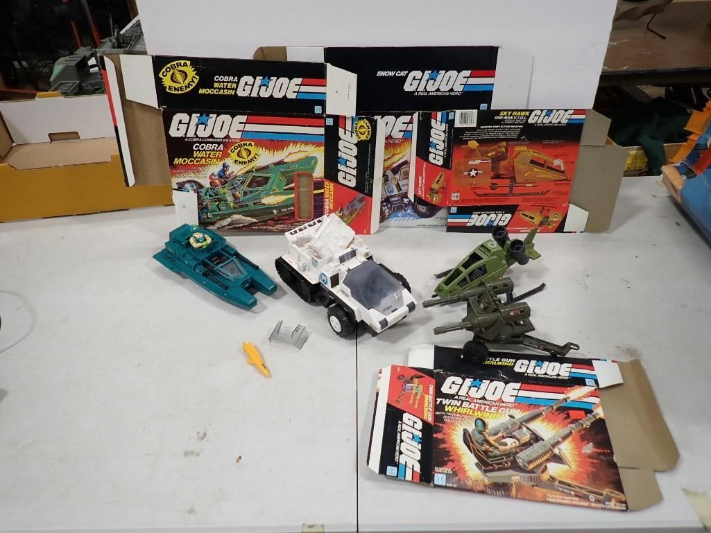 Vintage GI Joe Lot including Cobra Water Moccasin, Sky Hawk, Twin Battle Gun Whirlwind, etc. (1 of 10)