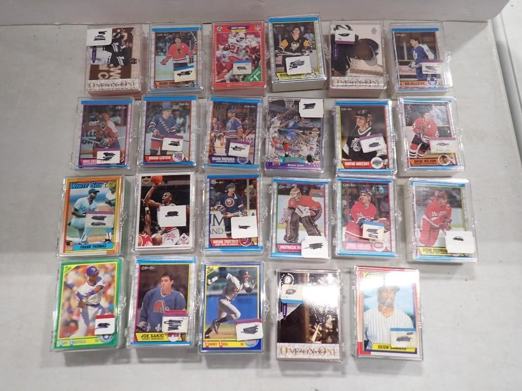 Plastic Cases full of assorted Hockey, Football, Baseball and Basketball Cards (1 of 9)