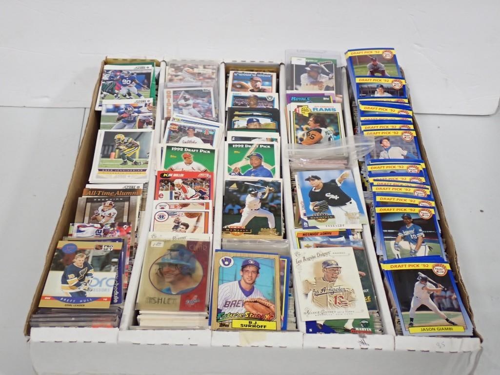 Sports Card Lot including Baseball, Hockey, Football, etc.: Sports Card Lot including Baseball, Hockey, Football, etc. All pictures are considered part of the description and should be examined carefully by bidders. Live Auctioneers is now offering Live Shippi