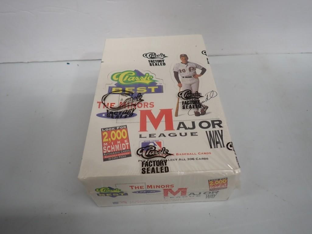 1991 Classic Best "The Minors" baseball card factory sealed box: 1991 Classic Best "The Minors" baseball card factory sealed box All pictures are considered part of the description and should be examined carefully by bidders. Live Auctioneers is now offerin