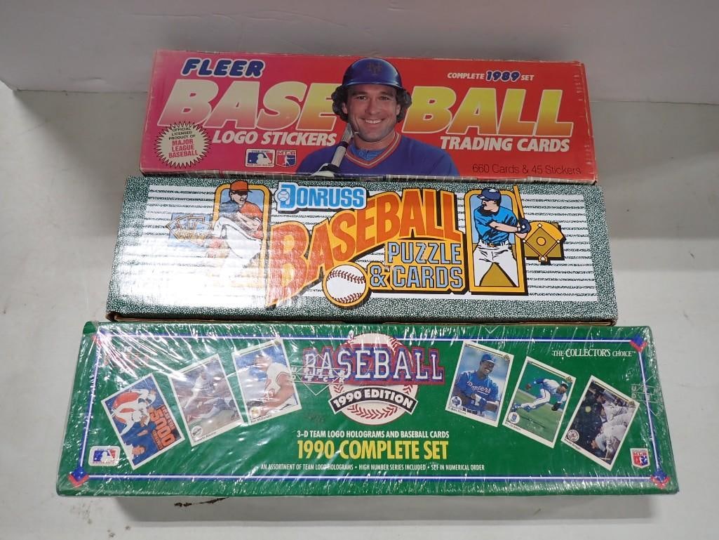 Baseball Card Sets including Fleer 1989, Donruss 1990, Upper Deck 1990 (1 of 9)