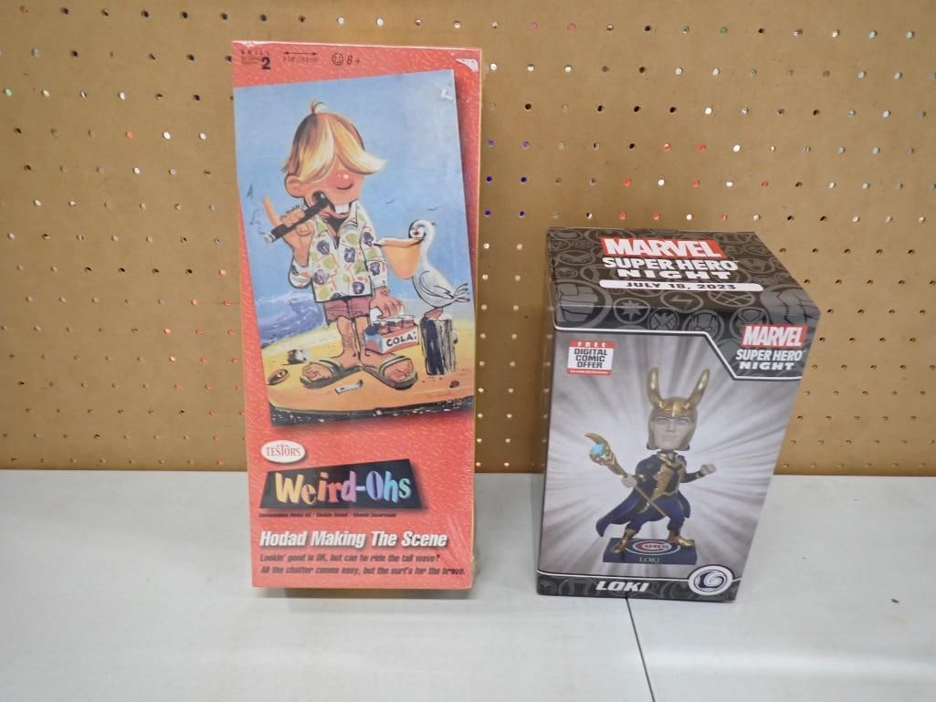 New in Packages Marvel Super Hero Night Chicago Cubs Loki and Testors Weird-Ohs Hodad Making the: New in Packages Marvel Super Hero Night Chicago Cubs Loki and Testors Weird-Ohs Hodad Making the Scene Model Kit All pictures are considered part of the description and should be examined carefully by