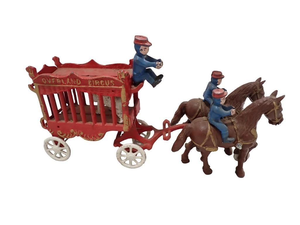 Overland Circus Cast Iron Toy Horse Drawn Circus Wagon (1 of 11)