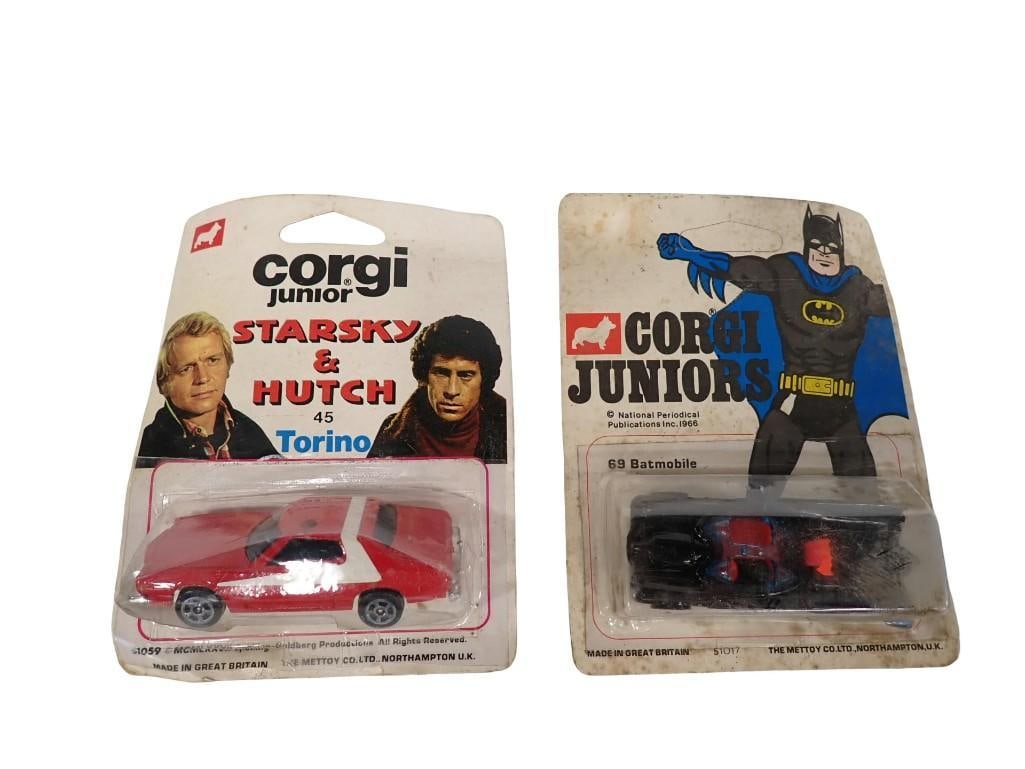 Vintage New in Damaged Packaging Corgi Junior Starsky & Hutch and 69 Batmobile Mettoy (1 of 6)