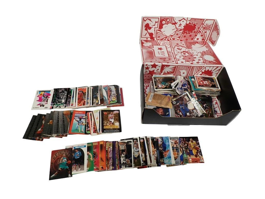 Box full of sports cards including basketball and baseball (1 of 17)