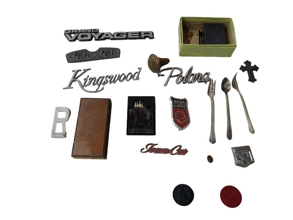 Vintage Smalls lot including Car Emblems - Town Car, Grand Voyager, Polara, Kingswood, etc. (1 of 10)