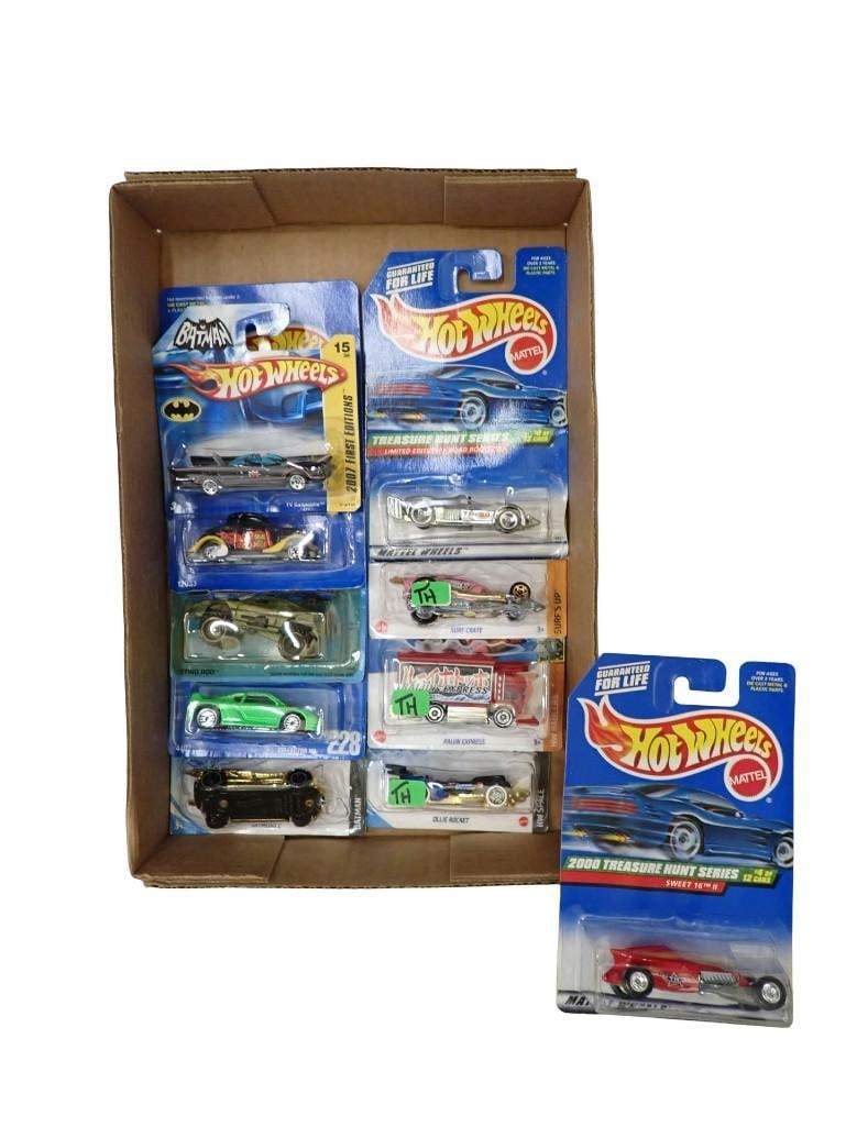 New in Package Hot Wheels Die-Cast Cars including Batman, Treasure Hunt Series, etc (1 of 8)