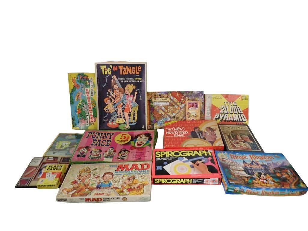 Vintage Board Games - Unchecked for completeness including Tie 'n Tangle, $20,000 Pyramid, Funny Fac (1 of 16)