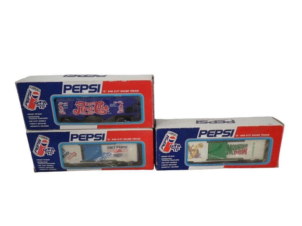 Pepsi, Diet Pepsi and Mountain Dew O Gauge Train Cars (1 of 6)