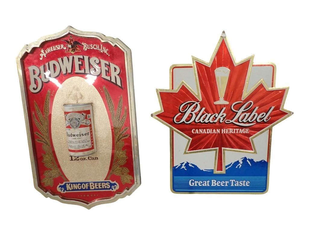 Budweiser and Black Label Canadian Heritage Beer Signs (1 of 9)