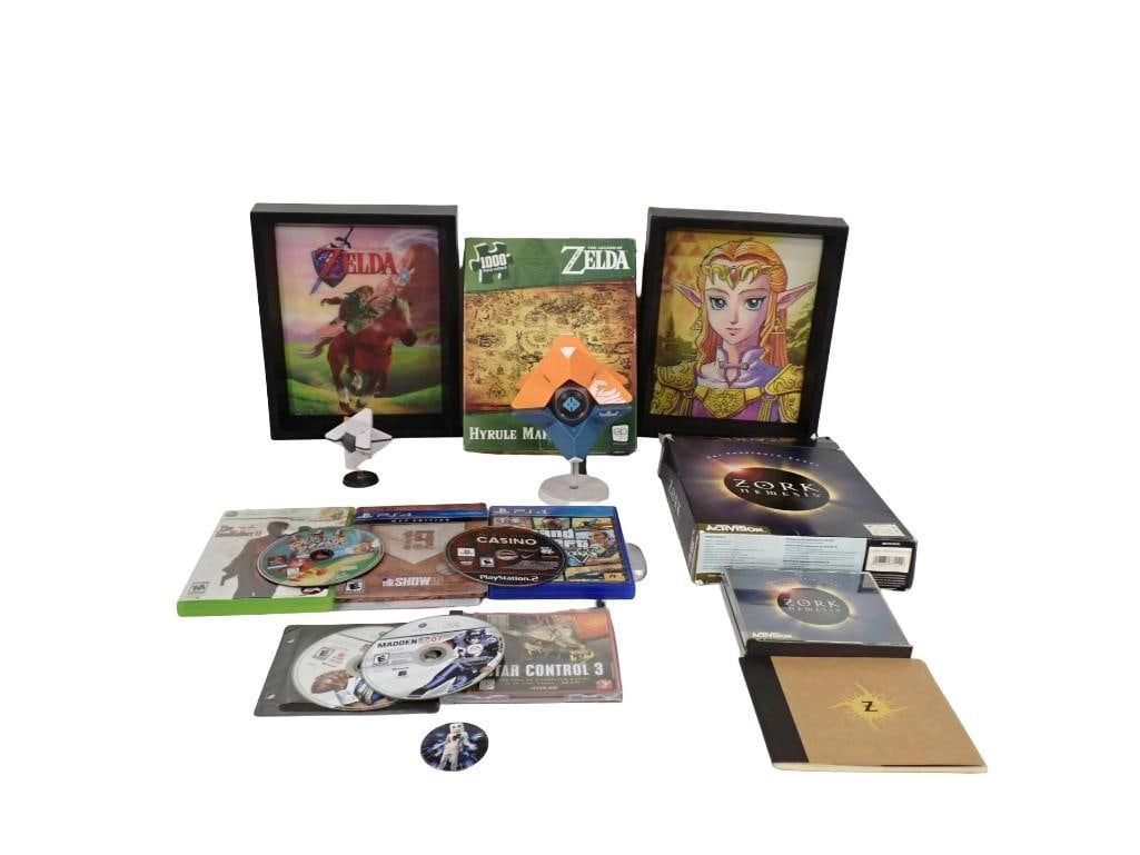 Video Game / Toy Lot including Legend of Zelda, Games including Xbox, PS4, Madden, etc (1 of 6)
