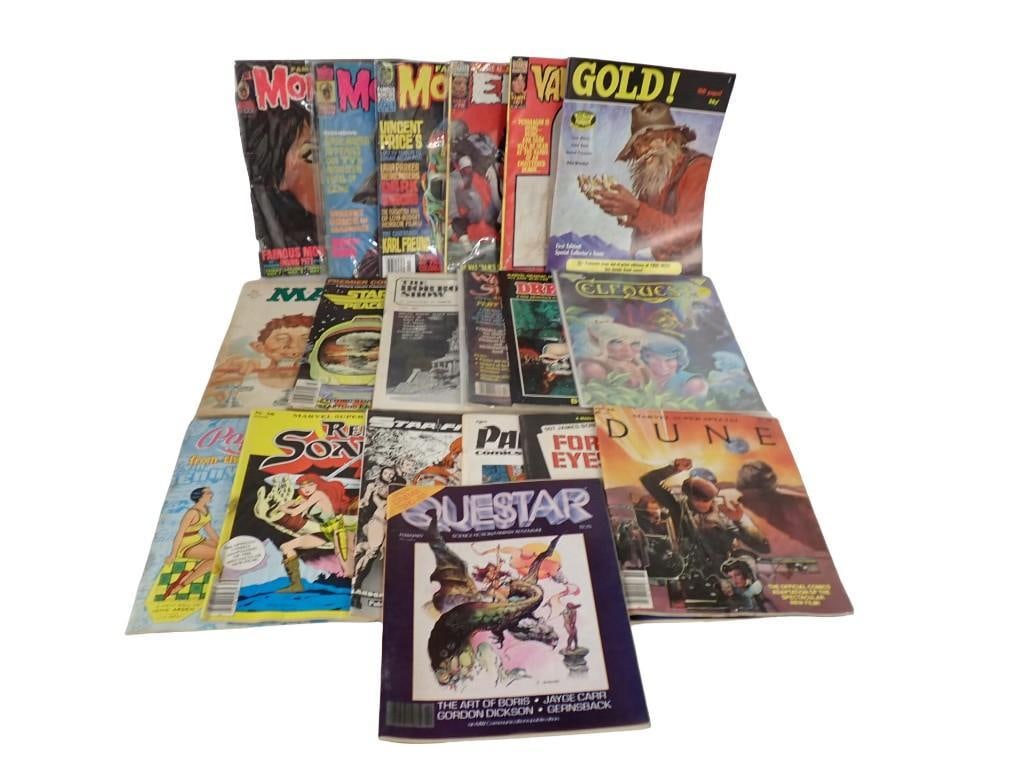 Assorted Magazines / Books including Monster Elf Quest, Mad Magazine, Questar, Gold! Marvel, etc (1 of 9)