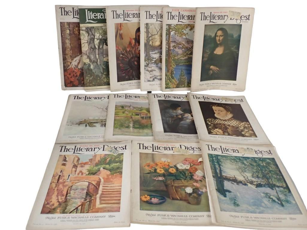 Lot of 1920's The Literary Digest Magazines from Funk & Wagnalls Company (1 of 8)