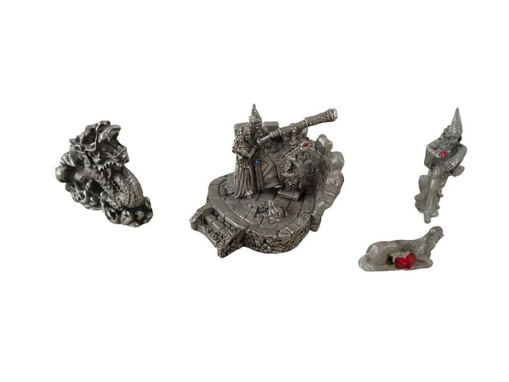Vintage Pewter including 2 Wizards, Unicorn, dragon figure (1 of 16)