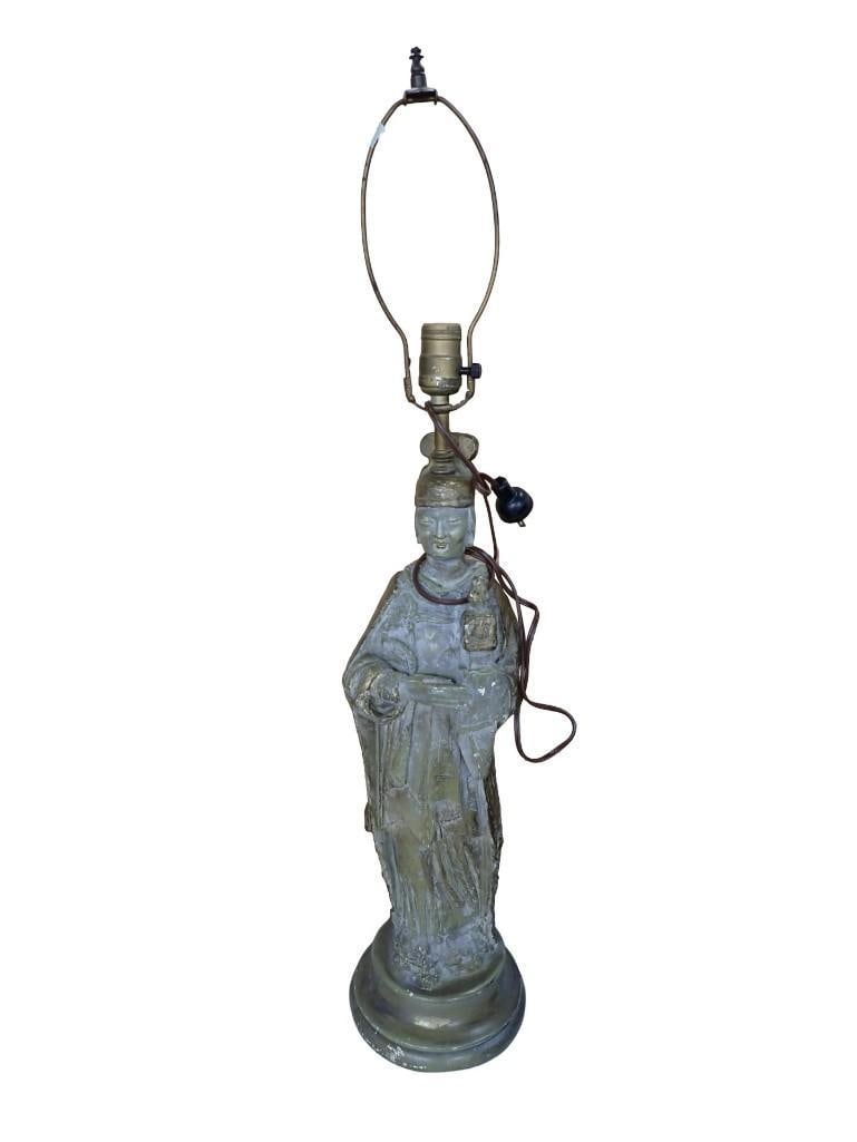Vintage Asian Style Quan Yin figural table lamp: Vintage Asian Style Quan Yin figural table lamp All pictures are considered part of the description and should be examined carefully by bidders. Live Auctioneers is now offering Live Shipping through 