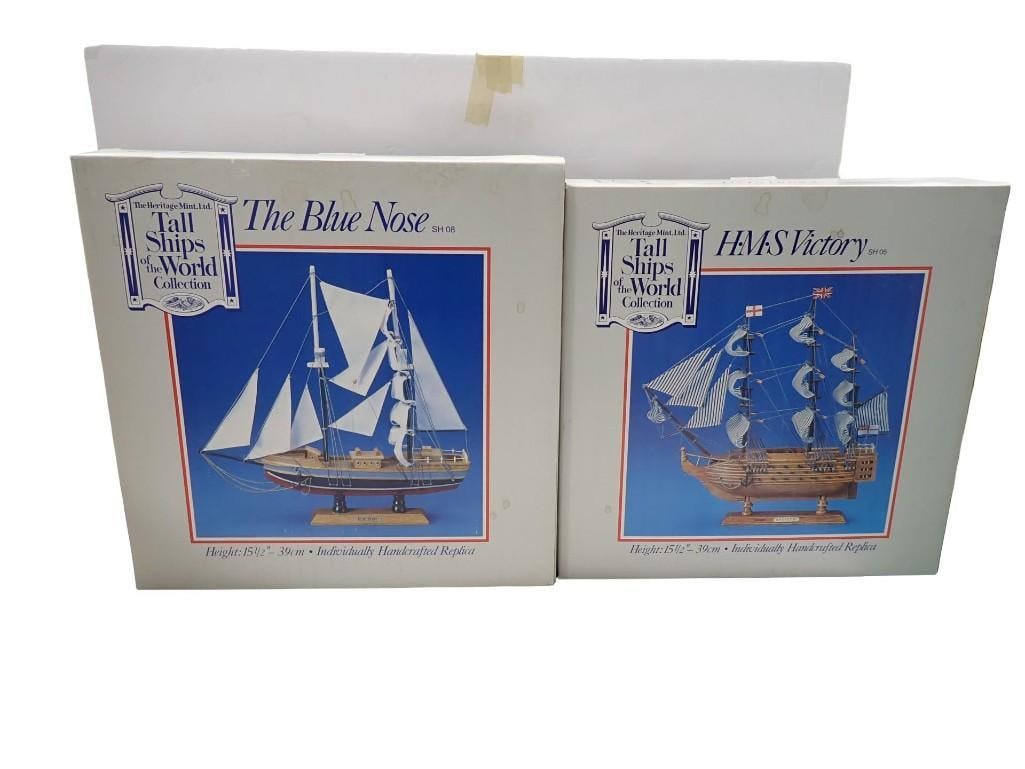2 Heritage Mint Tall Ships of the World Collection Model Ships incl HMS Victory and The Blue Nose (1 of 7)