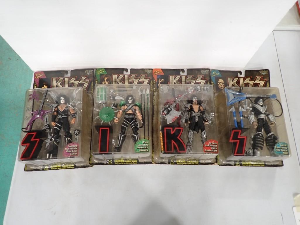 New in Package Kiss Action Figures Paul, Gene, Ace, Peter - McFarlane Toys: New in Package Kiss Action Figures Paul, Gene, Ace, Peter - McFarlane Toys All pictures are considered part of the description and should be examined carefully by bidders. Live Auctioneers is now offe