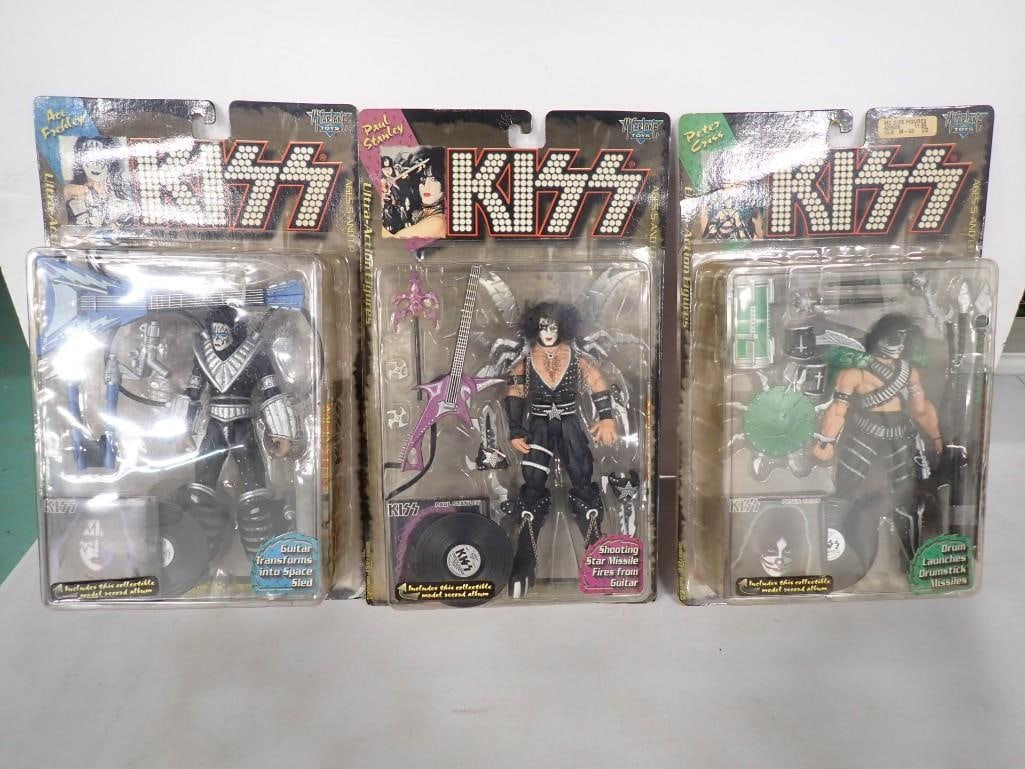 McFarlane Toys Kiss Action Figures - Set of 3 new in package: McFarlane Toys Kiss Action Figures - Set of 3 new in package All pictures are considered part of the description and should be examined carefully by bidders. Live Auctioneers is now offering Live Ship