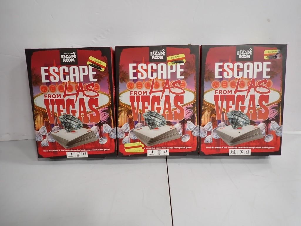 Lot of 3 Escape from Vegas Casino Heist Escape Room Puzzle Game (1 of 10)