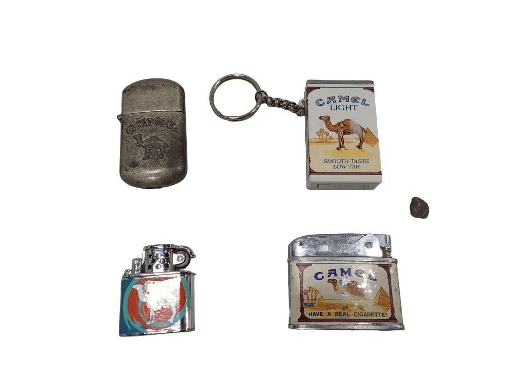 Lot of 4 Camel Cigarette Lighters (1 of 10)
