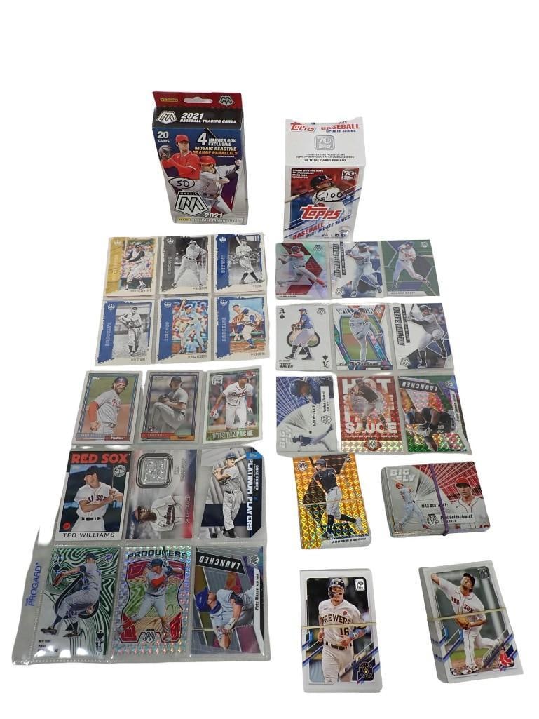 Sports Card Lot including 50 Panini Mosaic with Rookies, Inserts, Variants. 100 Topps with Inserts, (1 of 9)