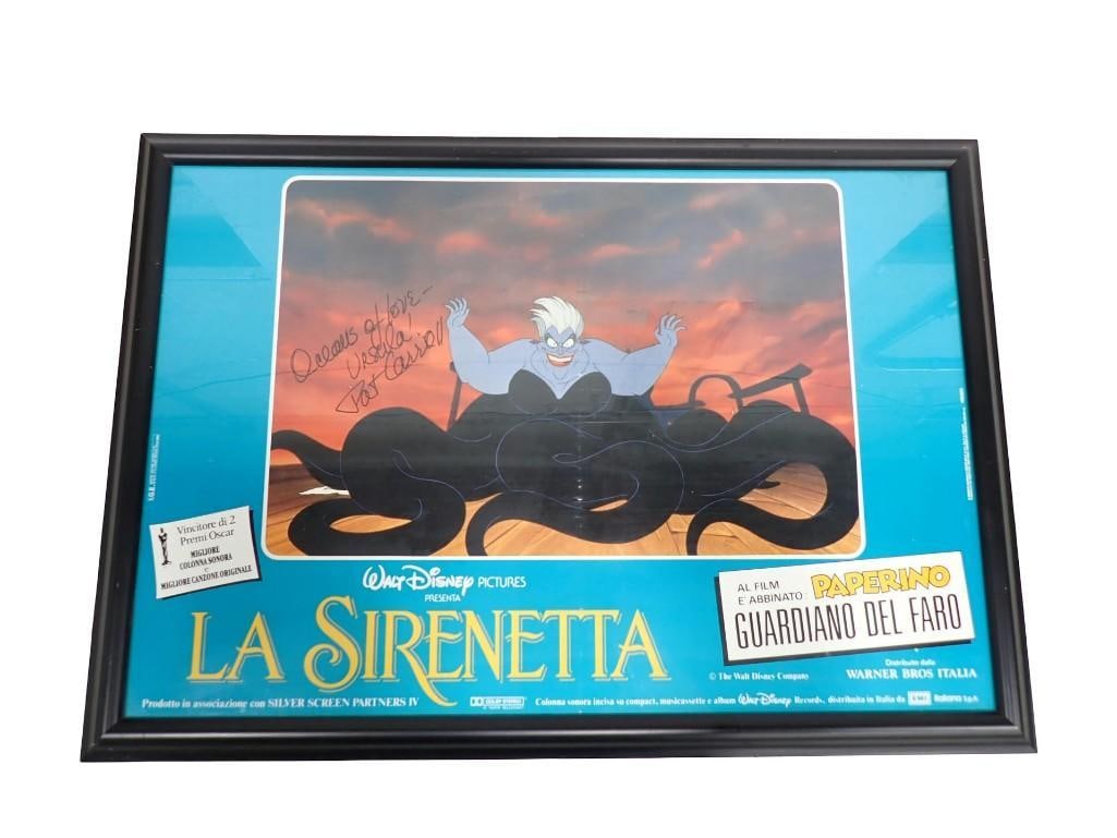 Framed Little Mermaid Ursula Italian Print Autographed by Pat Carroll - No COA (1 of 4)