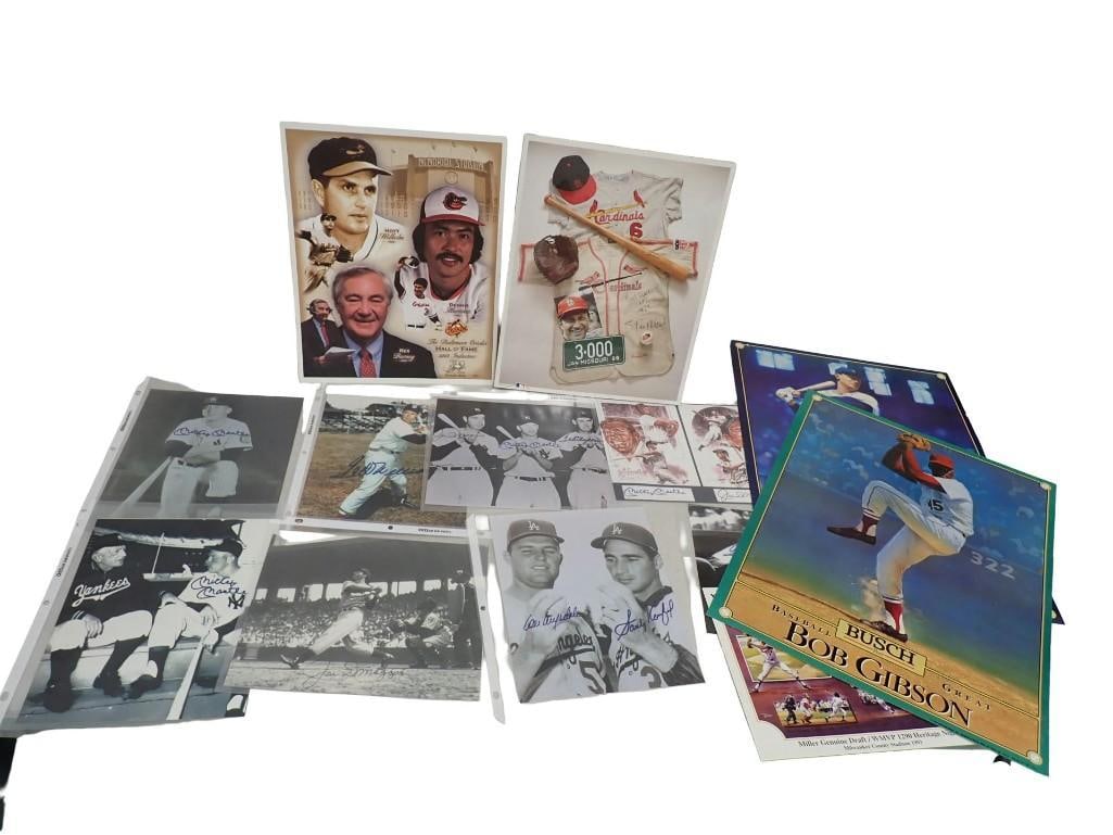 Baseball Memorabilia including Ted Williams, Bob Gibson, Stan Musial, Hank Aaron, Joe DiMaggio (1 of 20)