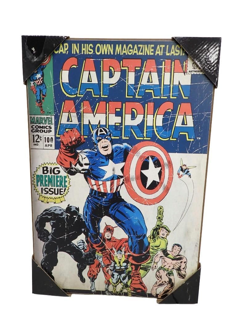 Marvel Captain America Framed Comic Book Wall Hanging Print (1 of 5)