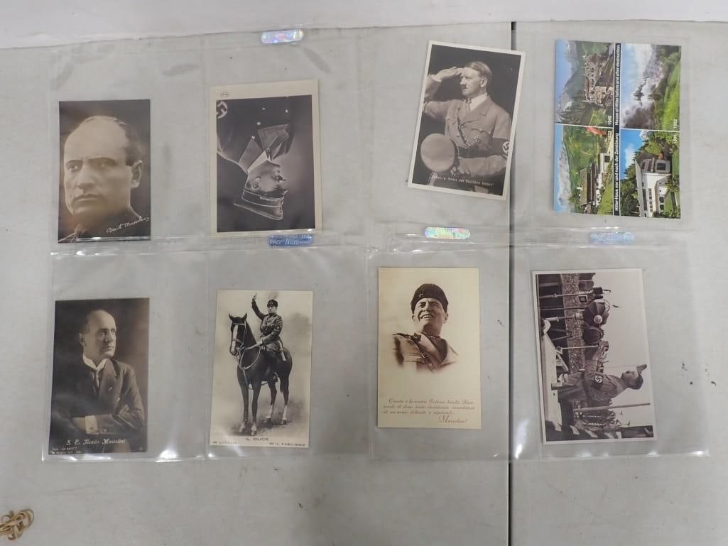 Historical Postcards including 1930's / 1940's Mussolini, Hitler, and a 1952 Hitler Mountain Retreat (1 of 10)