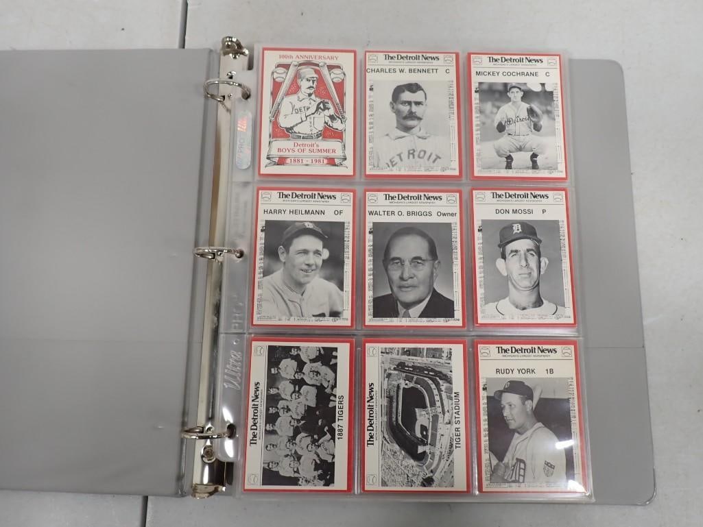 Partial Set 1981 Detroit News Tigers Cards (1 of 9)