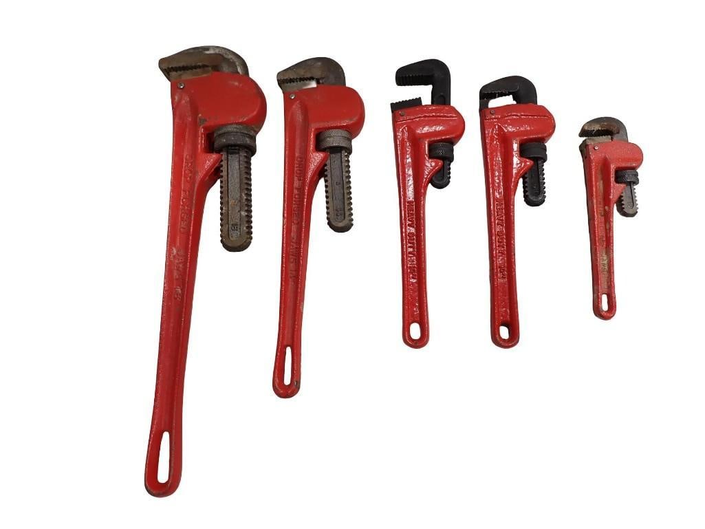 Lot of 5 Pipe Wrenches (1 of 8)