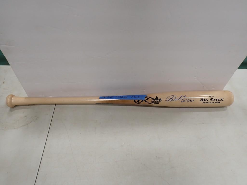 Patrick Wisdom P-Wiz Autographed Big Stick Baseball Bat - No COA (1 of 7)