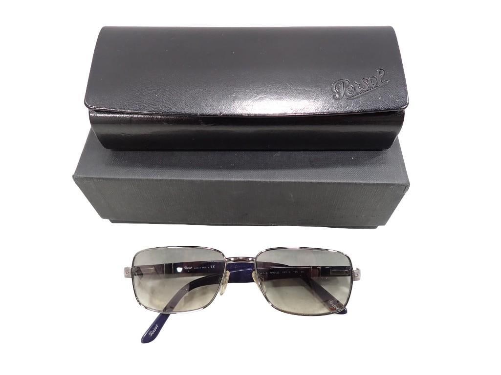 Persol Sunglasses with Case: Persol Sunglasses with Case All pictures are considered part of the description and should be examined carefully by bidders. Live Auctioneers is now offering Live Shipping through them. This is an opt