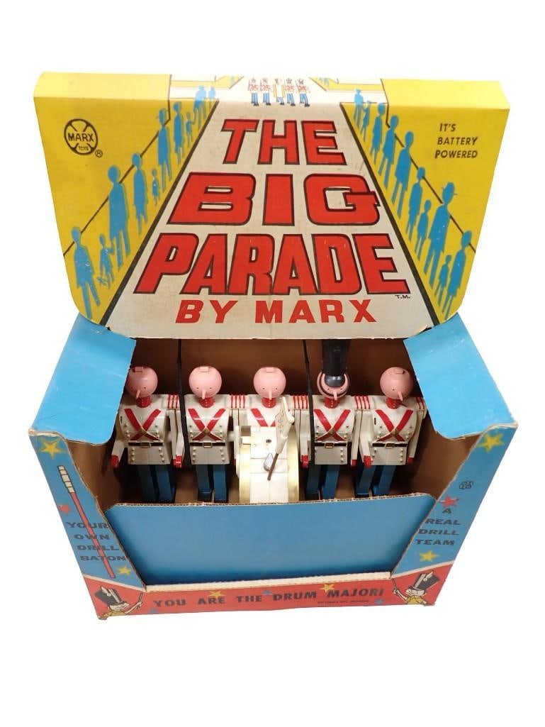 The Big Parade by Marx Vintage Toy in Original Box: The Big Parade by Marx Vintage Toy in Original Box All pictures are considered part of the description and should be examined carefully by bidders. Live Auctioneers is now offering Live Shipping throu