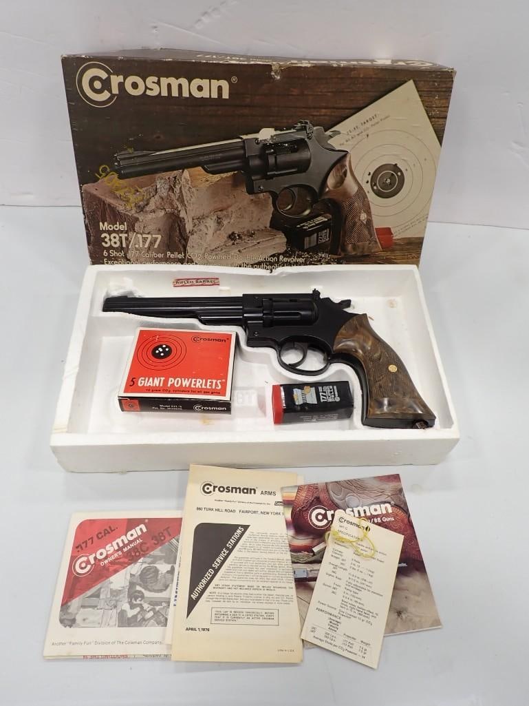 Crosman Model 38T/.177 6 Shot .177 Caliber Pellet CO2 Powered Double Action Revolver (1 of 8)