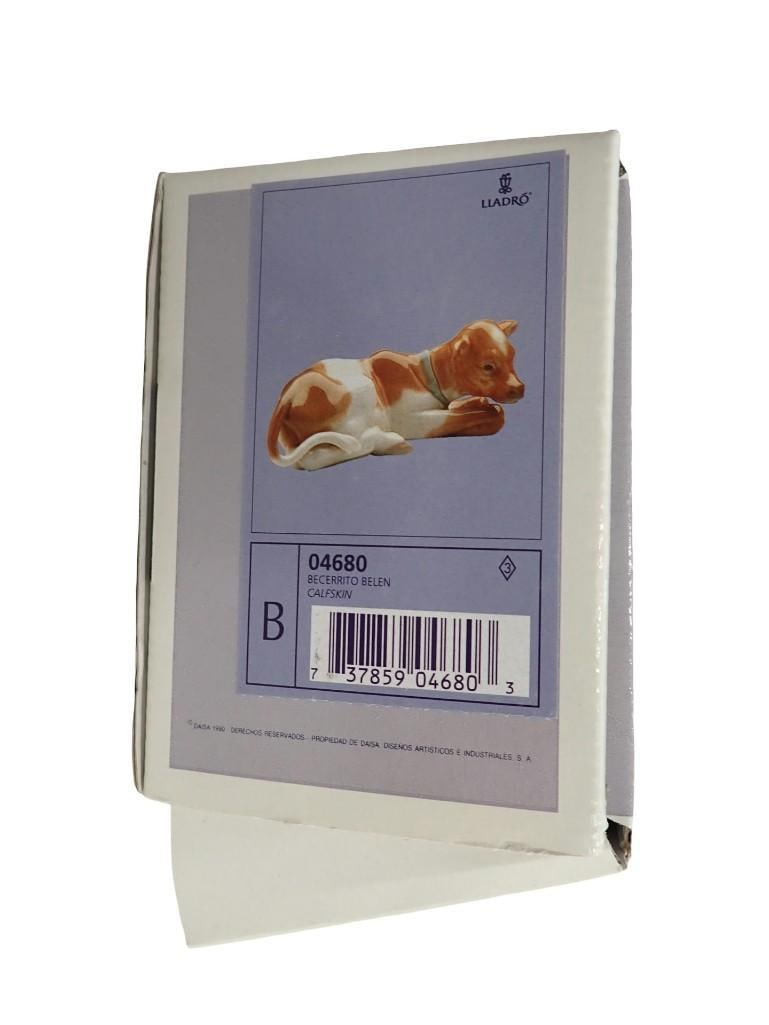 Lladro Porcelain Figurine Nativity Calf baby Cow 04680 with box: Lladro Porcelain Figurine Nativity Calf baby Cow 04680 with box All pictures are considered part of the description and should be examined carefully by bidders. Live Auctioneers is now offering Live S