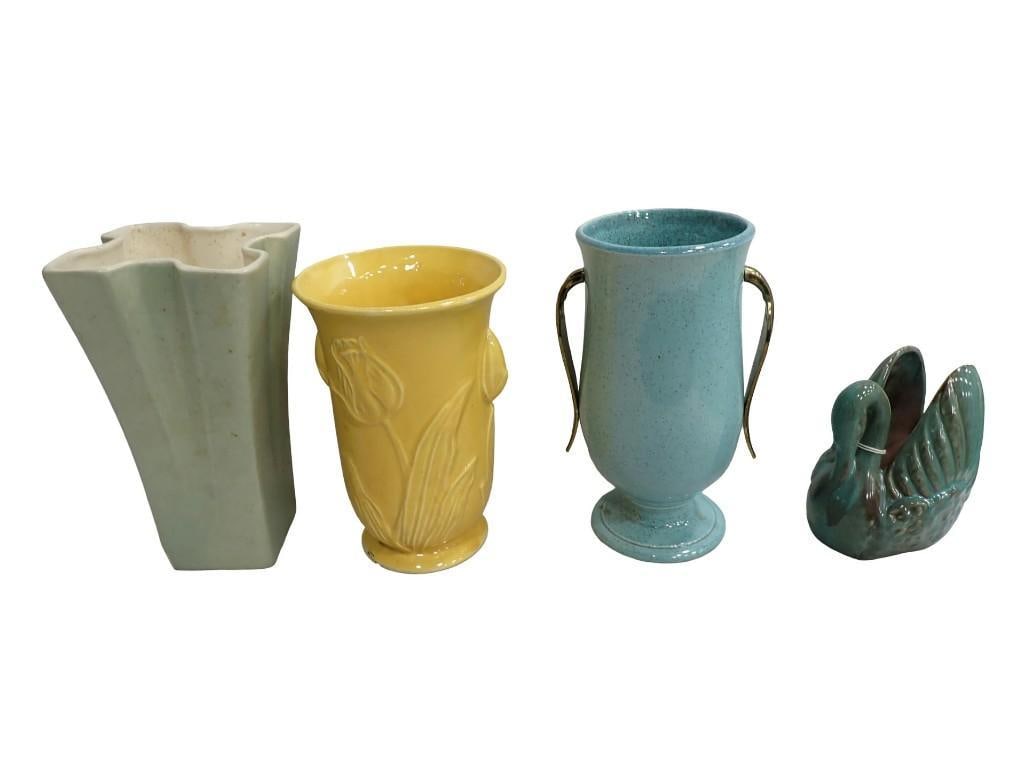 Pottery Vases and Napkin Holder including Red Wing and Gonder (1 of 16)
