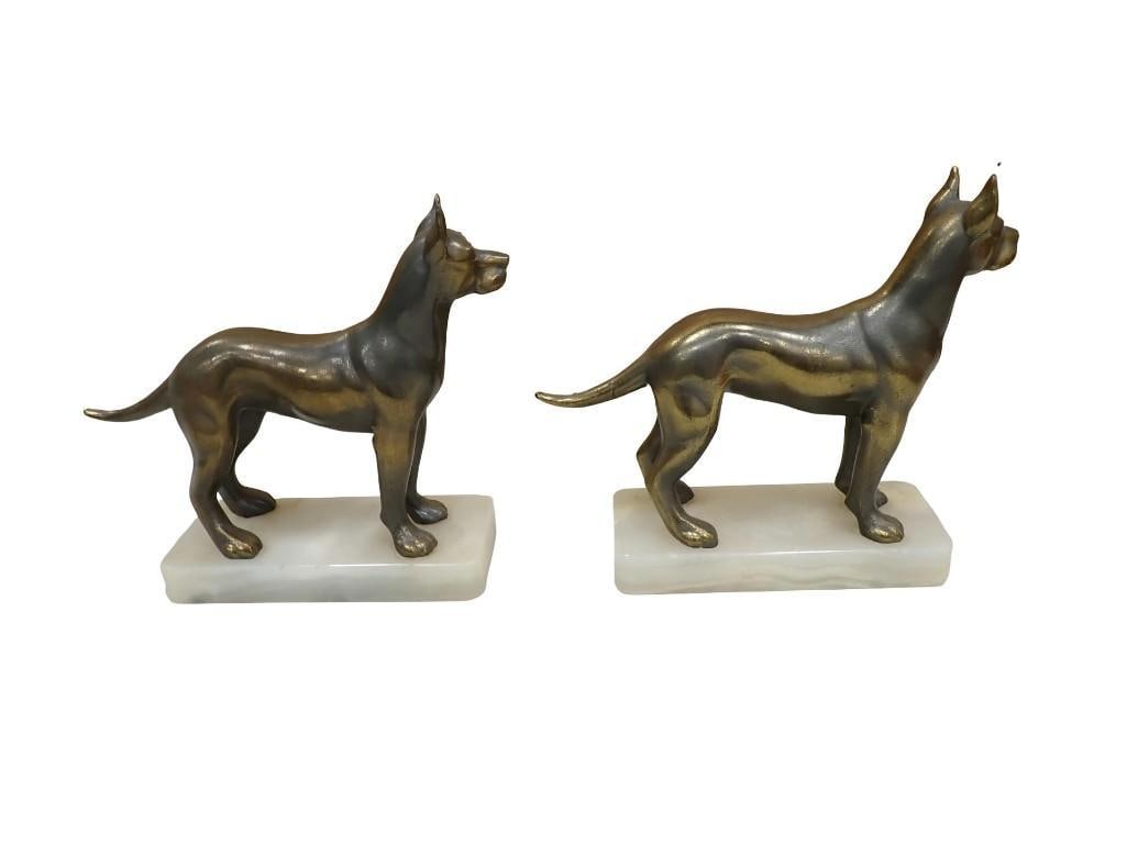 Pair of Art Deco Great Dane Dog Bookends (1 of 10)